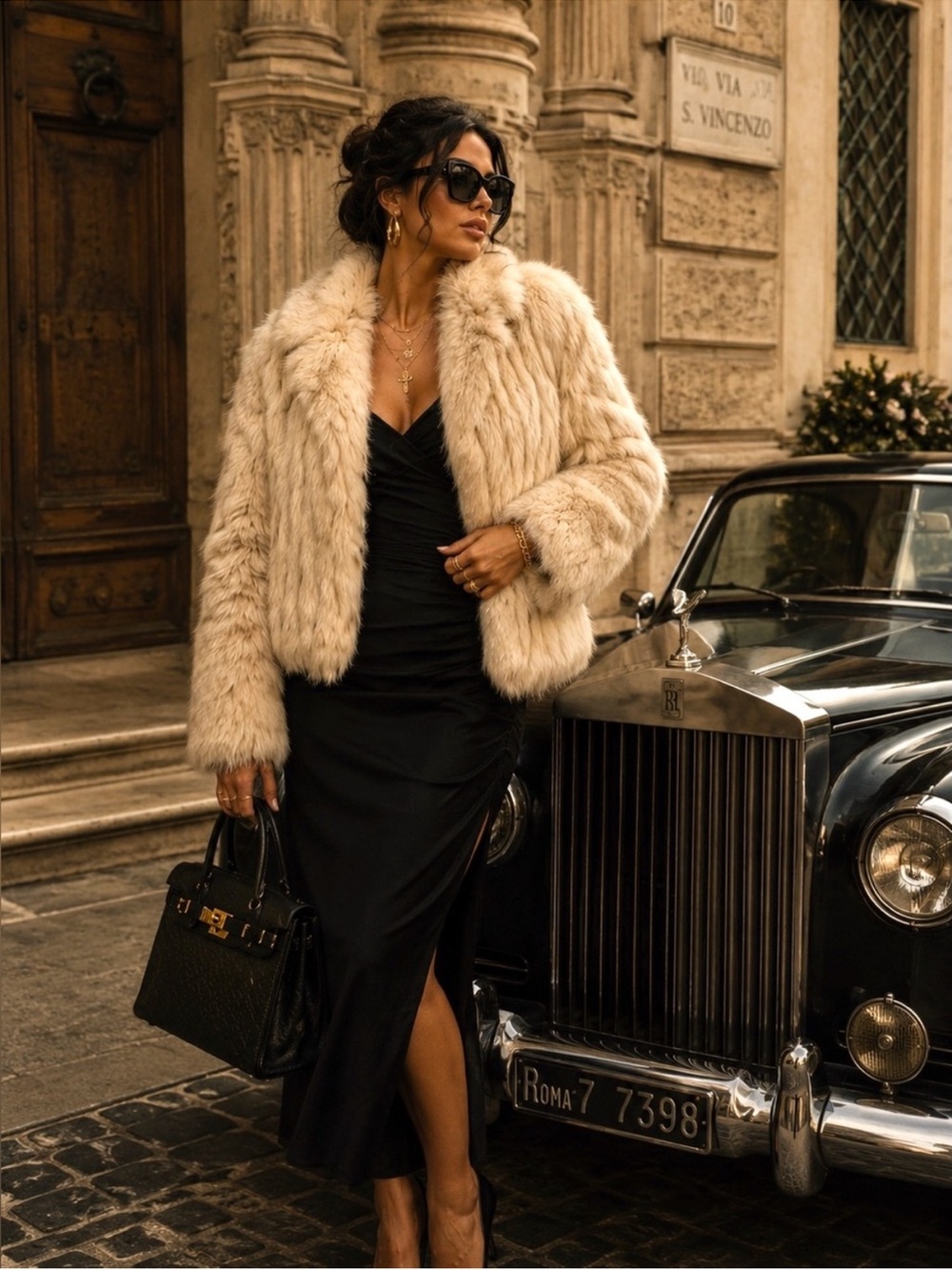 Elan Ivory Norway Blue Fox Fur Jacket Small Vintage Real Fur Luxury Mob Wife